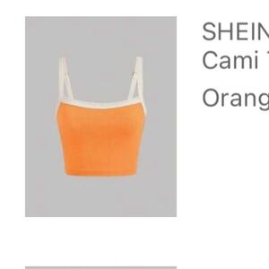 SHEIN NWOTOrange Cream Cropped Camisole Top